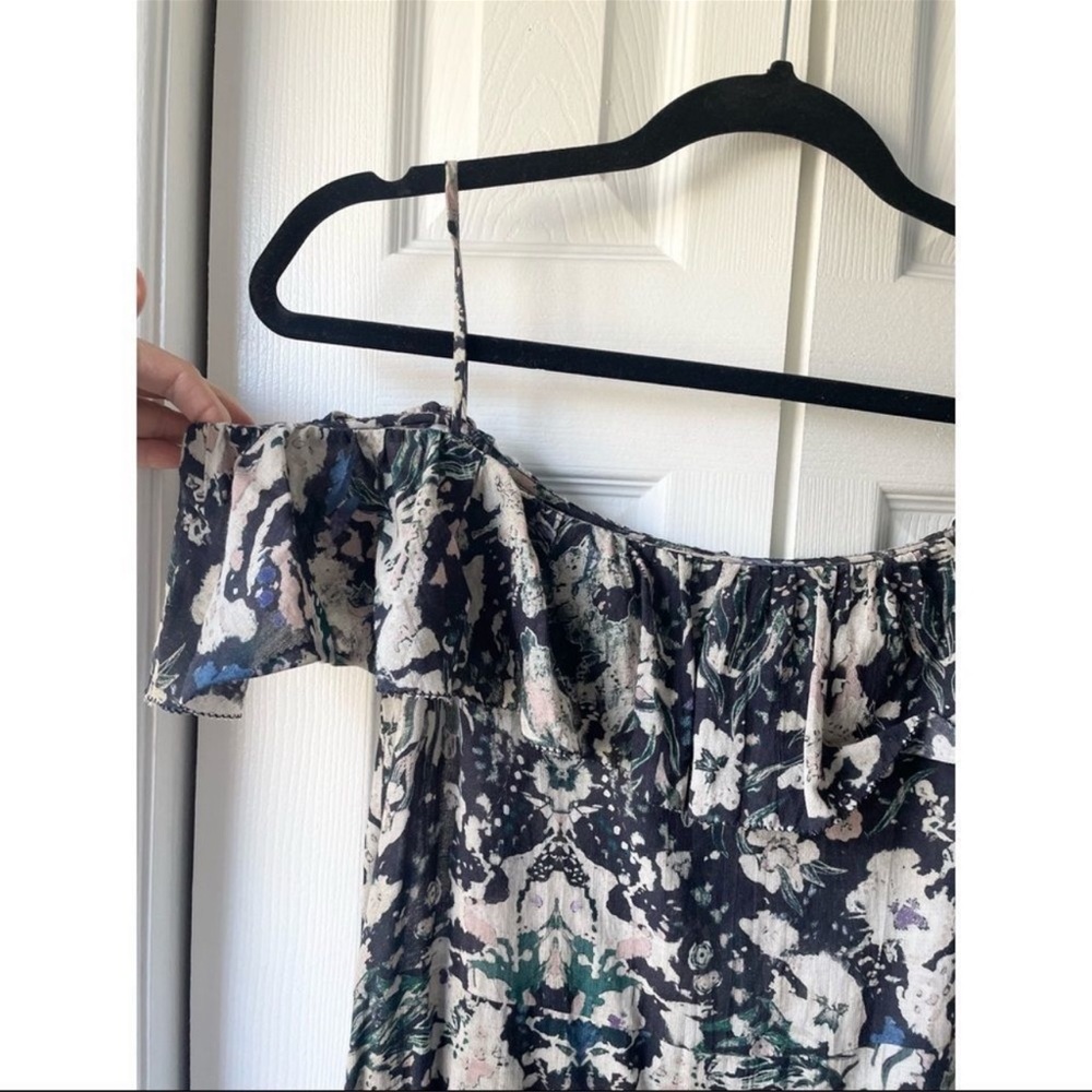 IRO Ruffle Off the Shoulder Midi Dress